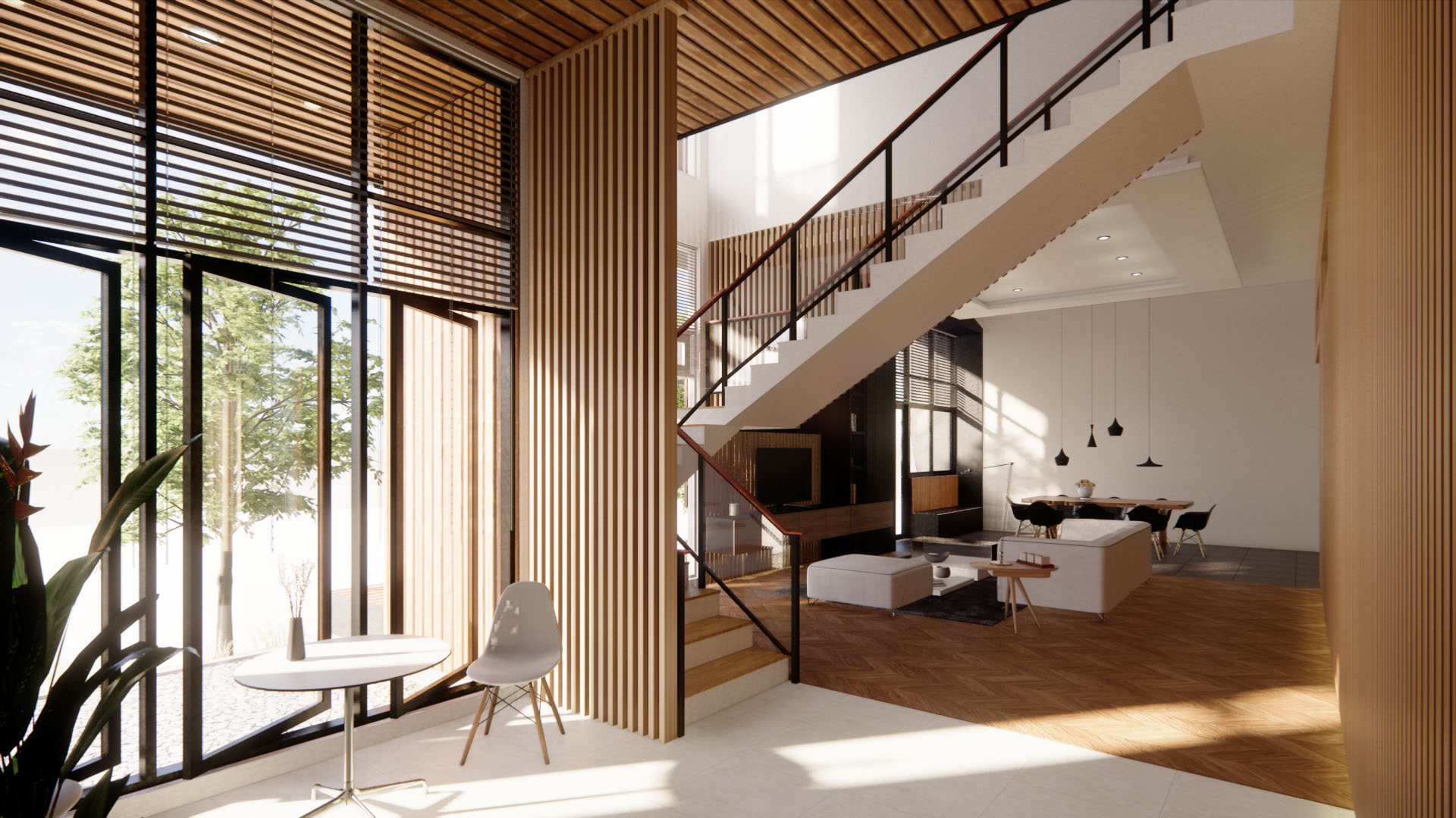 foyer to living room